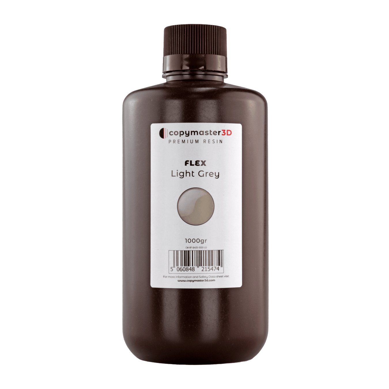 Copymaster3D Flexible UV 3D Printer Resin - 1000ML Light Grey