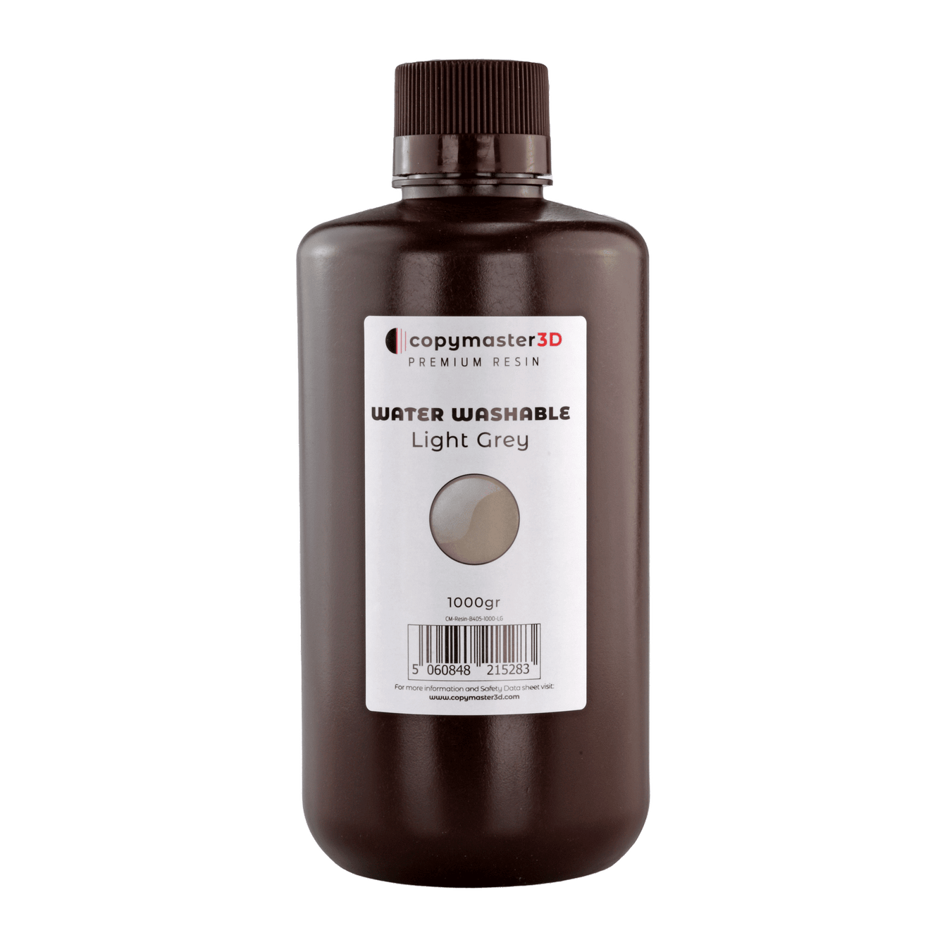 Copymaster3D Water Washable UV 3D Printer Resin - 1000ML Light Grey