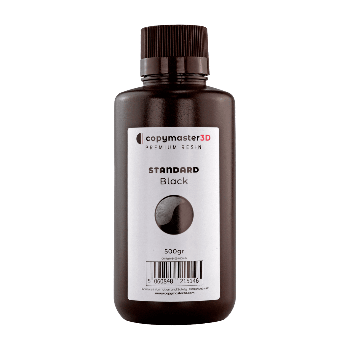 Copymaster3D Standard Low Odour UV 3D Printer Resin - 500ML Black